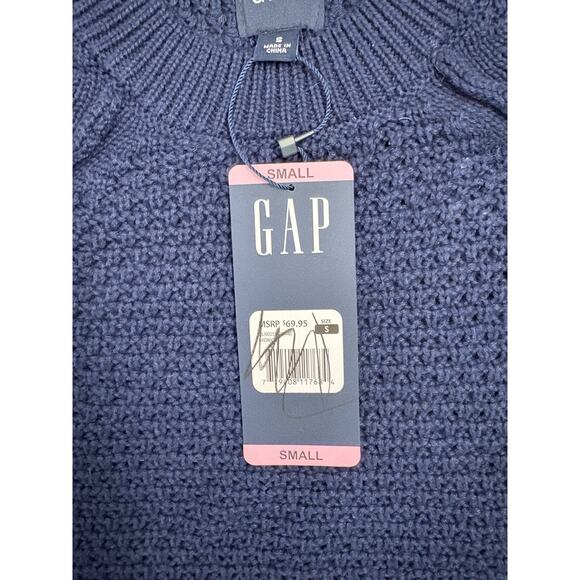 Gap Women’s Navy Blue Loose Knit Textured Sweater Size Small NWT - Picture 3 of 6